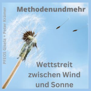 Metapher Wettstreit zwischen Wind und Sonne