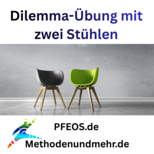 Dilemma-Übung mit zwei Stühlen